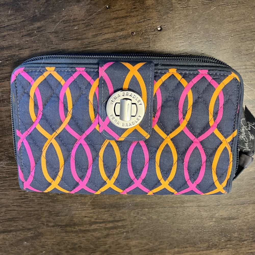 Vera Bradley Turn-Lock Wallet in Jazzy Swirls